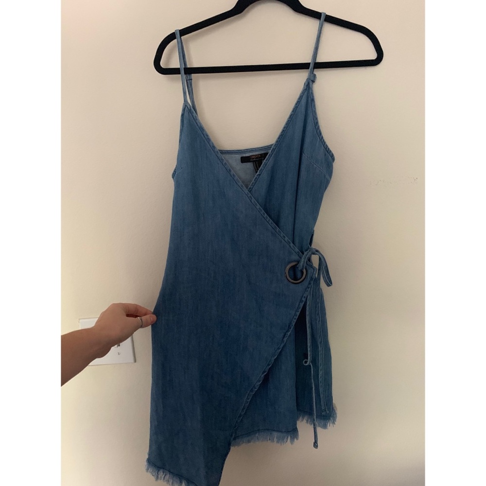 Jean wrap dress